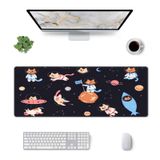 HIZUWKY Space Cat Oyun Mouse Pad Büyük Masa Matı Masaüstü Pedleri XXL, Estetik Dizüstü Bilgisayar Fare Klavyesi Bilgisayar Paspasları, Oyuncular, Ofis ve Ev için Kaymaz Uzun Fare Altlığı 80 cm x 30 cm