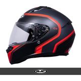 Hjc C10 Kask Elıe Mc1Sf Kapalı Motosiklet Kaskı Mat Siyah Kırmızı