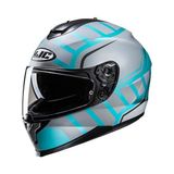 Hjc C70N Holt MC4SF Kapalı Motosiklet Kaskı Gri Mavi - Renkli - 2XL
