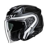 Hjc F31 Bask Mc5 Yarım Motosiklet Kaskı Siyah Beyaz - XL - Renkli