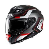 Hjc F71 Arcan MC1SF Kapalı Motosiklet Kaskı Siyah Gri Kırmızı - 2XL - Renkli