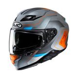 Hjc F71 Arcan MC27SF Kapalı Motosiklet Kaskı Gri Turuncu - XL - Renkli