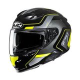 Hjc F71 Arcan MC3H Kapalı Motosiklet Kaskı Siyah Neon Sarı - Renkli