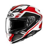 Hjc F71 Tozz Mc1 Kapalı Motosiklet Kaskı Beyaz Kırmızı - XL - Çok Renkli