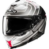 Hjc I71 Viz MC1SF Kapalı Motosiklet Kaskı - 2XL - Siyah - Beyaz - Kırmızı