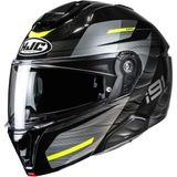 Hjc I91 Dusk MC3H Çene Açılır Motosiklet Kaskı Gri Neon Sarı - Çok Renkli