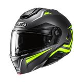Hjc I91 Tricus MC3HSF Çene Açılır Motosiklet Kaskı Gri Neon Sarı - XL - Çok Renkli