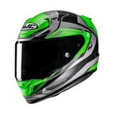Hjc RPHA12 Brels MC4HSF Kapalı Motosiklet Kaskı Gri Yeşil - Çok Renkli