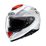 Hjc RPHA71 Frepe Mc1 Kapalı Motosiklet Kaskı Beyaz Kırmızı - Renkli - 2XL