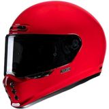 Hjc V10 Retro Kapalı Motosiklet Kaskı Koyu Kırmızı - XL - Renkli