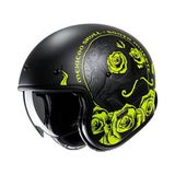 Hjc V31 Desto MC3HSF Yarım Motosiklet Kaskı Mat Siyah Neon - Renkli - XL