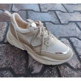 Hk 001 Kadın Spor Ayakkabı Krem - 01-Krem