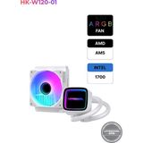 Hk Serisi Rgb Fanlı Infinite Panel Cpu Işlemci 120MM Sıvı Soğutma Sistemi Amd / Intel Uyumlu - Beyaz
