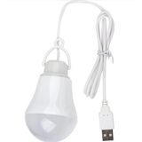 Hk Tech 5V-1A 1 Metre USB Kablolu 5 Watt Beyaz LED Ampul 12765 - Günışığı - Beyaz
