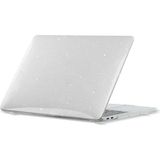 Hk Teknoloji Macbook Air 13 Inç 13.6 Inç A3449 M5 Çipli 2026 Parlak Kristal Simli Kılıf Hardcase Kapak - Simli Şeffaf