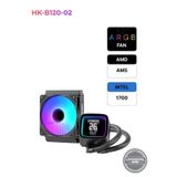 Hk2 Serisi 120 Mm Yeni Nesil Yüksek Performanslı İşlemci Ayarı Mini Isı Göstergeli Sıvı Soğutma