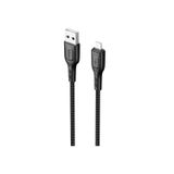 hkm tech Knıt 2a Çıkış, Usb-a To Lightning Şarj Ve Data Aktarım Kablosu, Örgü Tasarım, 1 Metre, Siyah