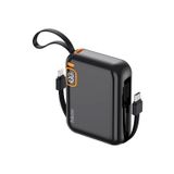 Hkm Tech Power Duo 10.000 Mah 20W, Pd 20W Hızlı Şarj Destekli, Type-C ve Lightning Kablolu Powerbank - Siyah