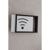 HKM Ticaret 25 x 35 cm Wifi Desenli Modem ve Sigorta Kutusu Saklama Kutusu! Siyah Saklama Kutusu!