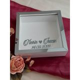 Hkm Ticaret 25X25 Cm Beyaz-Füme Derin Anı Çerçevesi Düz Zeminli Isimli Ve Tarihli! Derin Çerçeve