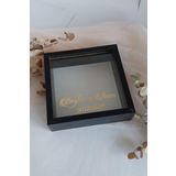 Hkm Ticaret 25X25 Cm Derin Siyah Anı Çerçevesi Düz Zeminli Isimli Ve Tarihli! Derin Çerçeve