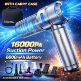 HL-121 Kablosuz Taşınabilir Araç Içi Süpürge, 16000PA, 6000MAH Pil, Çantası ile - Genel - Çok Renkli