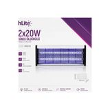hLite Aydınlatma Sinek Cihazı 2x20w UV Işıklı Elektrikli Sinek ve Haşere öldürücü Hlite