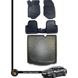 HLP Citroen C-Elysee 3D Havuzlu Paspas + Bagaj Havuzu Zeus Set - Siyah