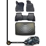 HLP Fiat Fiorino 3D Havuzlu Paspas 2008-2023 + Bagaj Havuzu Zeus Set - Siyah