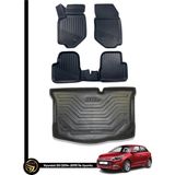 HLP Hyundai I20 3D Havuzlu Paspas 2014-2019 + Bagaj Havuzu Zeus Set - Siyah