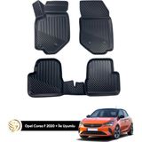 HLP Opel Corsa F Stary 3D Havuzlu Tam Uyumlu Oto Paspas - Siyah