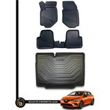 HLP Renault Clio 5 3D Havuzlu Paspas Hatchback 2020 Sonrası + Bagaj Havuzu Zeus Set - Siyah