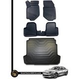 HLP Renault Fluence 3D Havuzlu Paspas + Bagaj Havuzu Zeus Set - Siyah