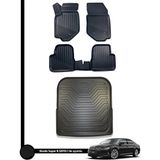 HLP Skoda Super B 3D Havuzlu Paspas 2015-2023 + Bagaj Havuzu Zeus Set - Siyah
