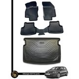 HLP Volkswagen Golf 7 3D Havuzlu Paspas + Bagaj Havuzu Zeus Set - Siyah