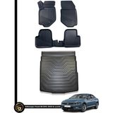 HLP Volkswagen Passat 8 8.5 3D Havuzlu Paspas + Bagaj Havuzu Zeus Set - Siyah