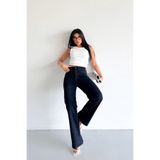 HLT JEANS Blue Black Kadın Lacivert Wide Leg Jean Yüksek Bel Palazzo Likralı Esnek Kot Pantolon JESSİCA-2041