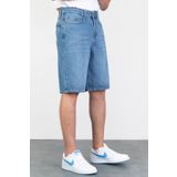 HLT JEANS Erkek Açık Mavi Baggy Fit Rahat Kesim %100 Pamuk Denim Loose Jeans Kot Şort -AÇMAVİ ARTHUR