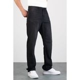 Hlt Jeans Erkek Antrasit Straight Baggy Fit Likrasız Rahat Kesim %100 Pamuk Loose Jean Pantolon GEORGE - 31