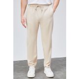 HLT JEANS Erkek Bej Yazlık Relaxed Fit Bel Lastikli Bağcıklı Duble Paça Jogger Pantolon BOLT-1999