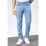 HLT JEANS Erkek Buz Mavi Regular Fit Boru Paça Esnek Likralı Jeans Kot Pantolon HLTHE001981