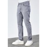 HLT JEANS Erkek Gri Regular Fit Boru Paça Jeans Likralı Esnek Kot Pantolon HLTHE001983