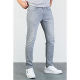 Hlt Jeans Erkek Gri Slim Fit Dar Kesim Esnek Likralı Denim Jeans Kot Pantolon HLTVALGREY-A - 30