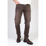 HLT Jeans Erkek Kahverengi Regular Fit Rahat Kesim Esnek Likralı Denim Jeans Kot Pantolon 001 kahverengi