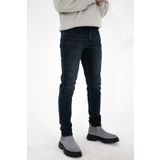HLT JEANS Erkek Koyu Lacivert Slim Fit Dar Kesim Esnek Likralı Denim Jeans Kot Pantolon İçi Hardal HLTHE001931