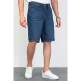 HLT JEANS Erkek Koyu Mavi Baggy Fit Rahat Kesim %100 Pamuk Denim Loose Jeans Kot Şort -MAVİ ARTHUR