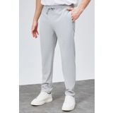 HLT JEANS Erkek Mevsimlik Gri Relaxed Fit Bel Lastikli Bağcıklı Duble Paça Jogger Pantolon BOLT-1998