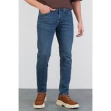 Hlt Jeans Erkek Okyanus Mavisi Slim Fit Likralı Esnek Jean Denim Dar Paça Kot Pantolon HLTHE001958 - 32 / 32