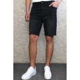 Hlt Jeans Erkek Siyah Kot Jean Şort Hlthe001960 Nefes Alabilir Kumaş ile Günlük Rahatlık - 34
