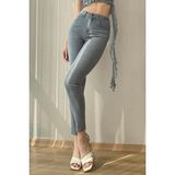 Hlt Jeans Gri Kadın Skinny Fit Jean Yüksek Bel Likralı Esnek Kot Pantolon Jennie-Gri - 44